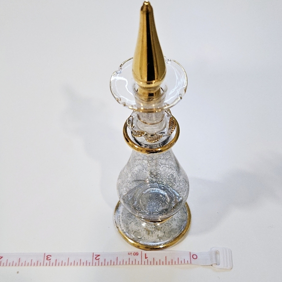 Vintage Blown Glass Perfume Bottle with Glass Dabber - Picture 5 of 16